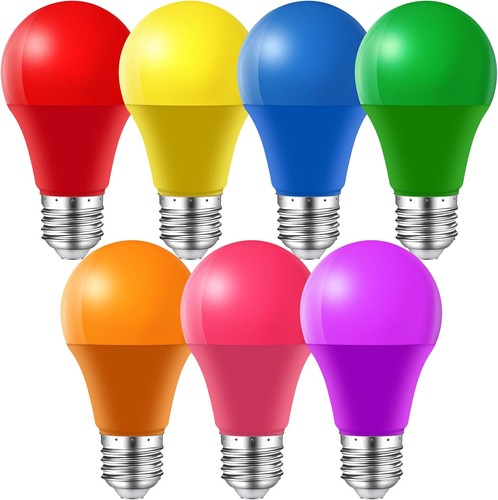 7er pack bunte glühbirnen - bunte,